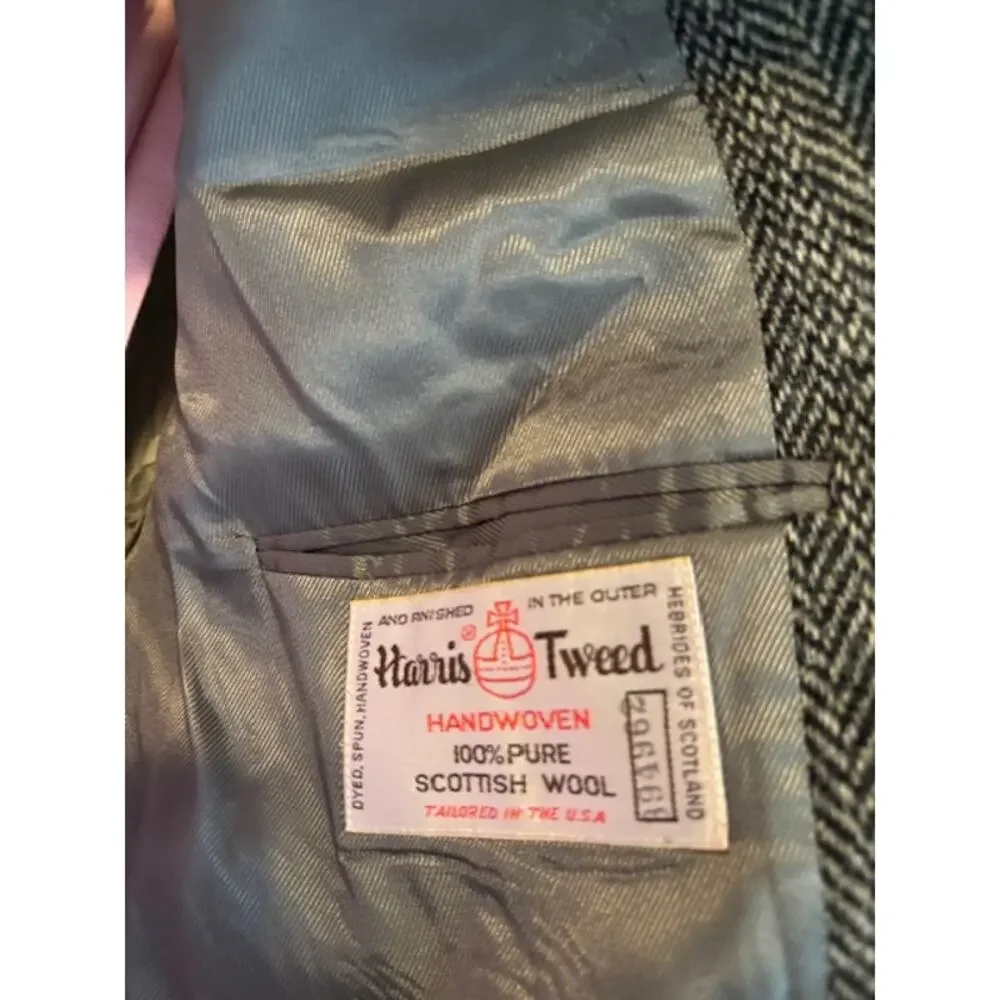 Vintage Harris‎ Tweed x Hunt Club Pure Scottish Wool Blazer Jacket 46 Regular